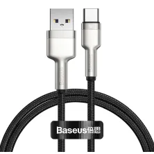Кабель Baseus Cafule Metal Cable USB to Type-C 40W 5A 1m Чорний