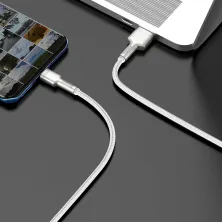 Кабель Baseus Cafule Metal Cable USB to Type-C 40W 5A 2m Білий