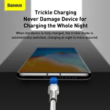 Кабель Baseus Cafule Metal Cable USB to Type-C 40W 5A 2m Білий