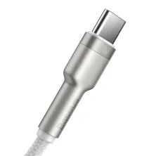 Кабель Baseus Cafule Metal Cable USB to Type-C 40W 5A 2m Білий