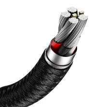 Кабель Baseus Cafule Metal Cable USB to Type-C 40W 5A 0.25m Чорний
