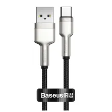 Кабель Baseus Cafule Metal Cable USB to Type-C 40W 5A 0.25m Чорний