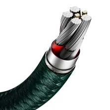 Кабель Baseus Cafule Metal Cable USB to Type-C 40W 5A 2m Зелений