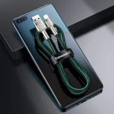 Кабель Baseus Cafule Metal Cable USB to Type-C 40W 5A 2m Зелений