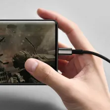 Кабель Baseus Tungsten Gold Fast Charging Data Cable USB to Type-C 66W 11V 6A 1m Чорний
