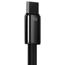 Кабель Baseus Tungsten Gold Fast Charging Data Cable USB to Type-C 66W 11V 6A 2m Чорний
