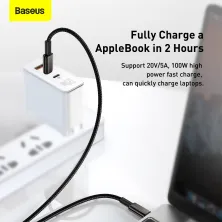 Кабель Baseus Tungsten Gold Fast Charging Data Cable Type-C to Type-C 100W 20V 5A 2m Черный
