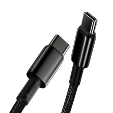 Кабель Baseus Tungsten Gold Fast Charging Data Cable Type-C to Type-C 100W 20V 5A 2m Черный