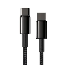 Кабель Baseus Tungsten Gold Fast Charging Data Cable Type-C to Type-C 100W 20V 5A 1m Черный