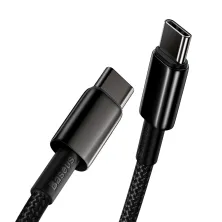 Кабель Baseus Tungsten Gold Fast Charging Data Cable Type-C to Type-C 100W 20V 5A 1m Черный