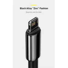 Кабель Baseus Tungsten Gold Fast Charging Data Cable USB to Lightning 2.4A 2m Черный