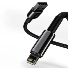 Кабель Baseus Tungsten Gold Fast Charging Data Cable USB to Lightning 2.4A 2m Черный