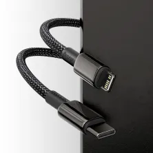 Кабель Baseus Tungsten Gold Fast Charging Data Cable Type-C to Lightning PD 20W 2.4А 2m Чорний