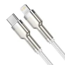 Кабель Baseus Cafule Metal Cable Type-C to Lightning PD 20W 2.4А 2m Білий