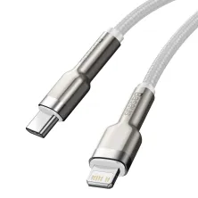 Кабель Baseus Cafule Metal Cable Type-C to Lightning PD 20W 2.4А 2m Білий