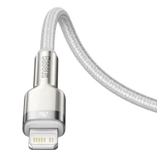 Кабель Baseus Cafule Metal Cable Type-C to Lightning PD 20W 2.4А 2m Білий