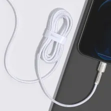 Кабель Baseus Cafule Metal Cable Type-C to Lightning PD 20W 2.4А 2m Білий