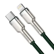 Кабель Baseus Cafule Metal Cable Type-C to Lightning PD 20W 2.4А 2m Зелений