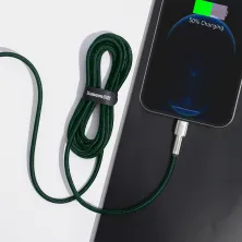 Кабель Baseus Cafule Metal Cable Type-C to Lightning PD 20W 2.4А 2m Зелений