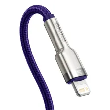 Кабель Baseus Cafule Metal Cable Type-C to Lightning PD 20W 2.4А 2m Фіолетовий