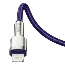 Кабель Baseus Cafule Metal Cable Type-C to Lightning PD 20W 2.4А 2m Фіолетовий
