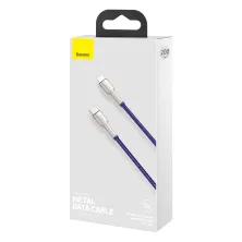 Кабель Baseus Cafule Metal Cable Type-C to Lightning PD 20W 2.4А 2m Фіолетовий