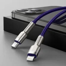 Кабель Baseus Cafule Metal Cable Type-C to Lightning PD 20W 2.4А 2m Фіолетовий