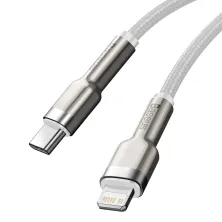 Кабель Baseus Cafule Metal Cable Type-C to Lightning PD 20W 2.4А 1m Білий