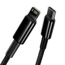 Кабель Baseus Tungsten Gold Fast Charging Data Cable Type-C to Lightning PD 20W 2.4А 1m Черный