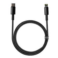 Кабель Baseus Tungsten Gold Fast Charging Data Cable Type-C to Lightning PD 20W 2.4А 1m Черный