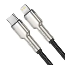 Кабель Baseus Cafule Metal Cable Type-C to Lightning PD 20W 2.4А 2m Чорний