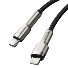 Кабель Baseus Cafule Metal Cable Type-C to Lightning PD 20W 2.4А 2m Чорний