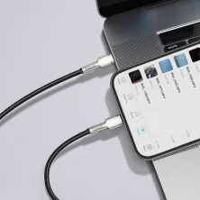 Кабель Baseus Cafule Metal Cable Type-C to Lightning PD 20W 2.4А 2m Чорний