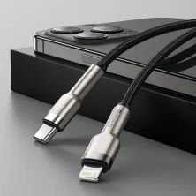 Кабель Baseus Cafule Metal Cable Type-C to Lightning PD 20W 2.4А 2m Чорний