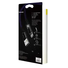 Кабель Baseus C-shaped Light Intelligent power-off Cable USB to Lightning 2.4A 1m Фиолетовый