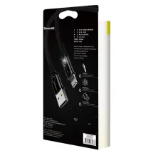 Кабель Baseus C-shaped Light Intelligent power-off Cable USB to Lightning 2.4A 1m Чорний
