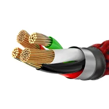 Кабель Baseus C-shaped Light Intelligent power-off Cable USB to Lightning 2.4A 1m Красный