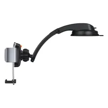 Автодержатель для телефона Baseus Easy Control Clamp Air Outlet Version на торпедо и в воздуховод Серебристый