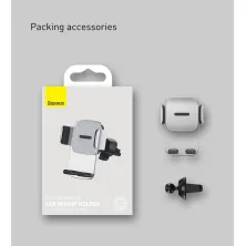 Автодержатель для телефона Baseus Easy Control Clamp Air Outlet Version в воздуховод Серебристый