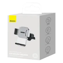 Автодержатель для телефона Baseus Easy Control Clamp Air Outlet Version в воздуховод Серебристый