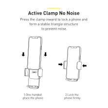 Автодержатель для телефона Baseus Easy Control Clamp Air Outlet Version на торпедо и в воздуховод Черный