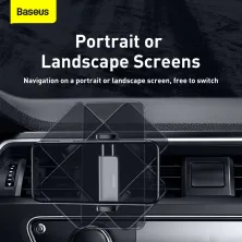 Автодержатель для телефона Baseus Steel Cannon Air Outlet Car Mount в воздуховод Черный