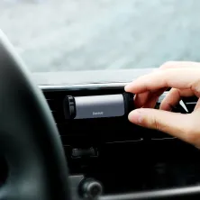 Автодержатель для телефона Baseus Steel Cannon Air Outlet Car Mount в воздуховод Черный