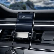Автодержатель для телефона Baseus Steel Cannon Air Outlet Car Mount в воздуховод Серебристый