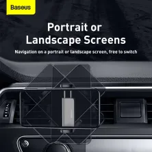 Автодержатель для телефона Baseus Steel Cannon Air Outlet Car Mount в воздуховод Серебристый