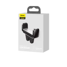Автодержатель для телефона Baseus Steel Cannon Air Outlet Car Mount в воздуховод Серебристый