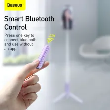 Селфи-монопод Baseus Traveler Bluetooth Tripod 2in1 с функцией штатива и пультом Bluetooth Фиолетовый