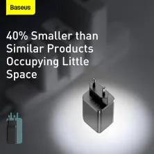 Сетевое зарядное устройство Baseus Quick GaN2 Pro QC4.0+PD3.0 65W USB+2Type-C 5A + кабель Baseus Type-C to Type-C 100W 20V/5A 1м Черный