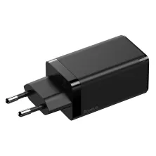 Сетевое зарядное устройство Baseus Quick GaN2 Pro QC4.0+PD3.0 65W USB+2Type-C 5A + кабель Baseus Type-C to Type-C 100W 20V/5A 1м Черный