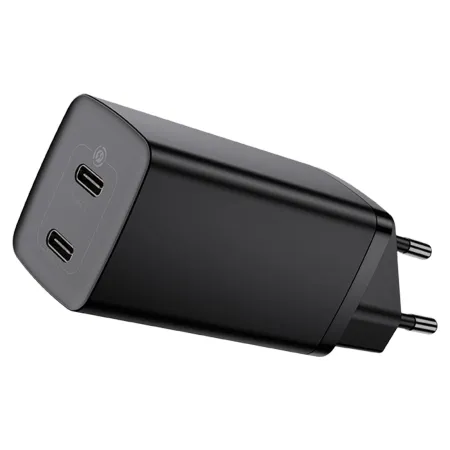 Мережевий зарядний пристрій Baseus Quick GaN2 Lite PD3.0 65W 2Type-C 3A Чорний